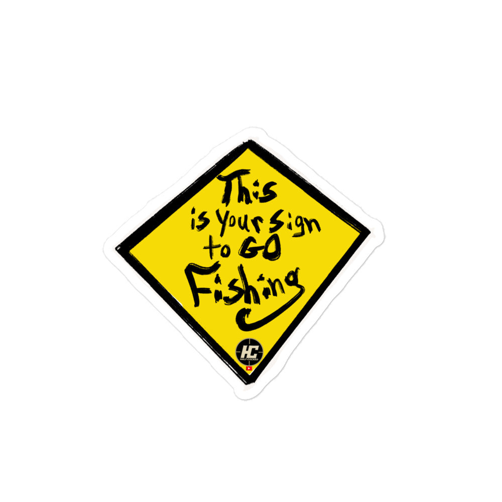 Fishing Sign sticker